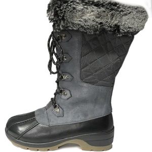 New Women Grey Lace Warm Waterproof Out Sole M&W